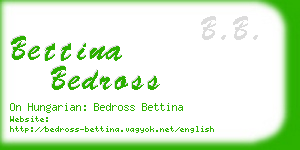 bettina bedross business card